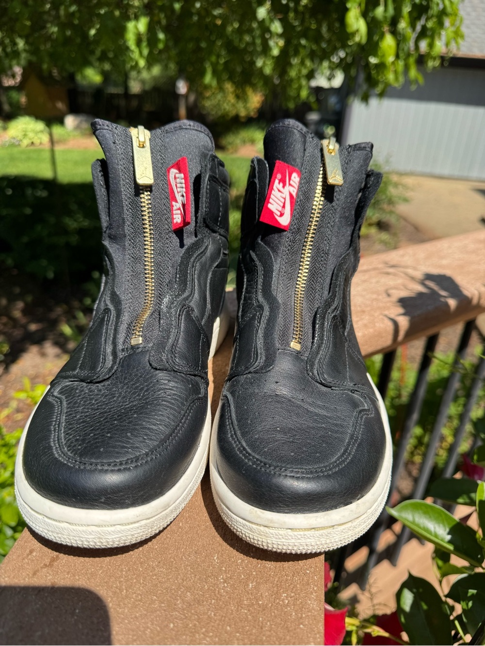 Nike Air Jordan 1 Retro High Zip sneakers in black leather